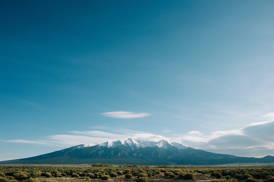 Mountain landscape blue scenery