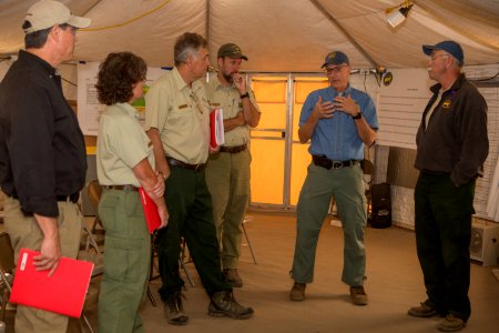 USFS Director of Fire & Aviation Management Shawna Legarza's visit to the ICP in Winthrop, WA