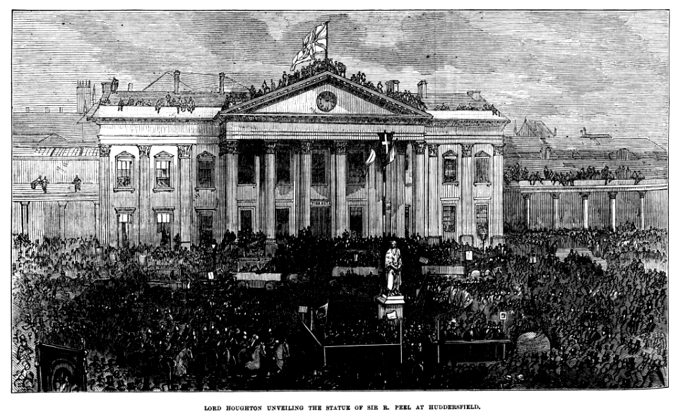 Peel Statue at Huddersfield - Illustrated London News 21 June 1873