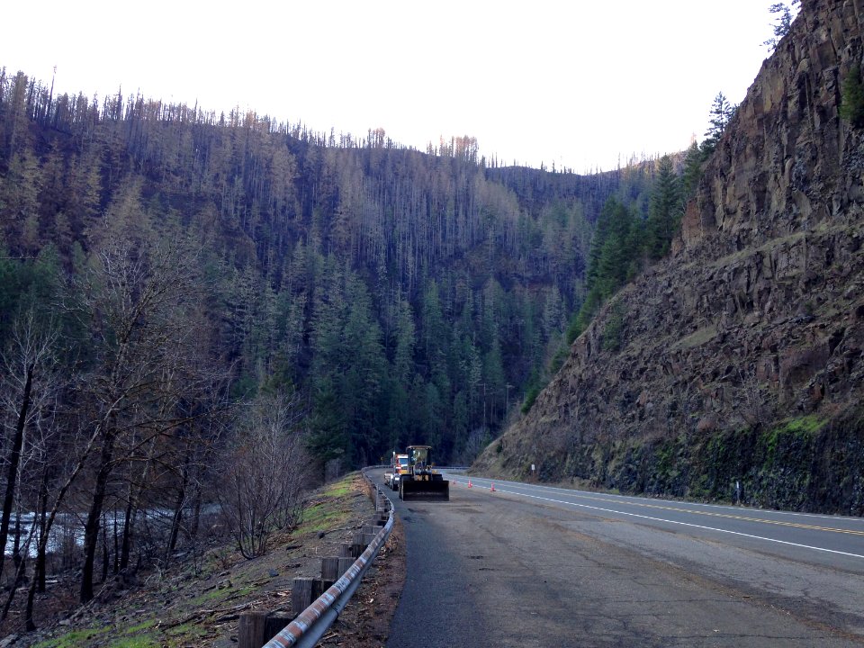 Hwy 224 after Riverside Fire, Mt. Hood National Forest