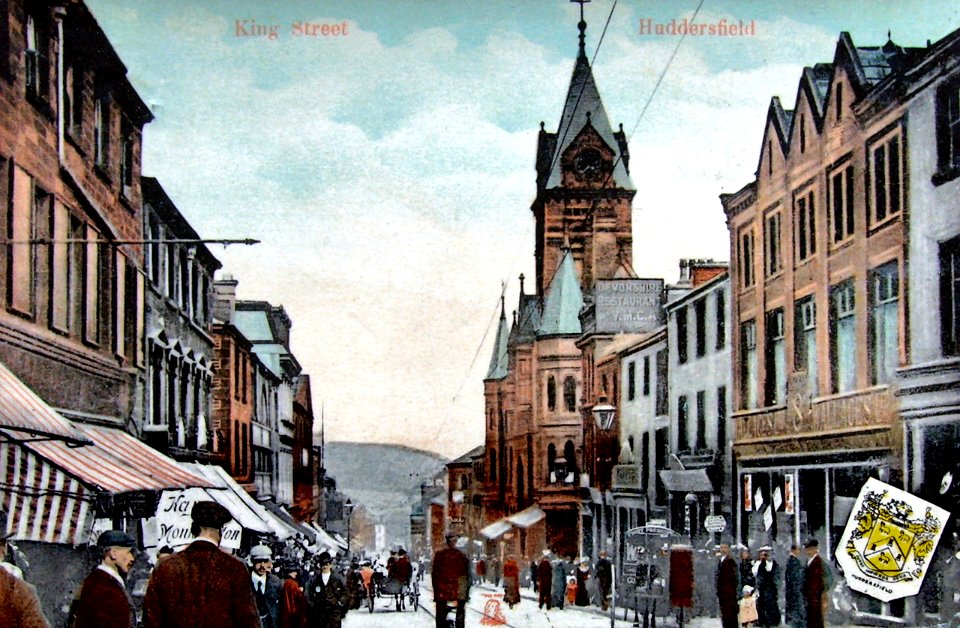 1908 postcard of King Street, Huddersfield
