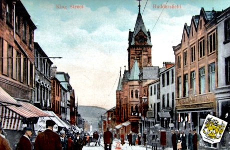 1908 postcard of King Street, Huddersfield