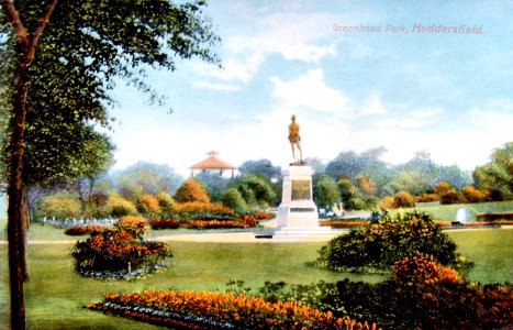 undated postcard of Greenhead Park, Huddersfield