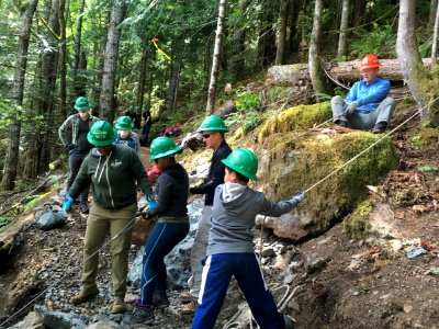 201907 Olympic Washington Trails Association work party.