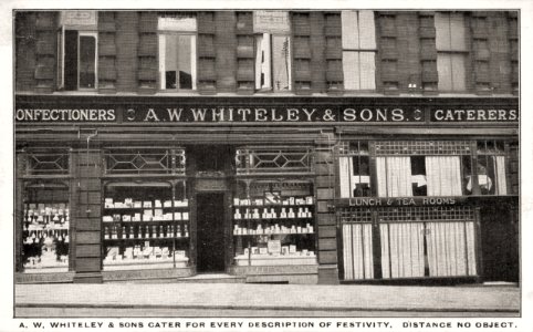 1908 postcard of A.W. Whiteley and Sons, Huddersfield