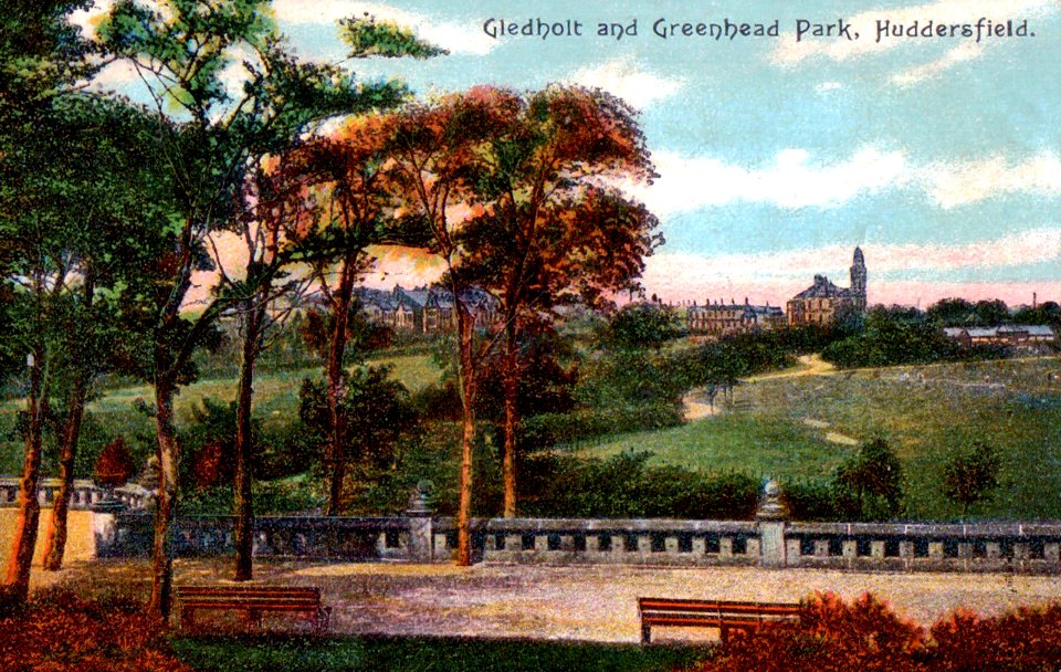 1905 postcard of Gledholt and Greenhead Park