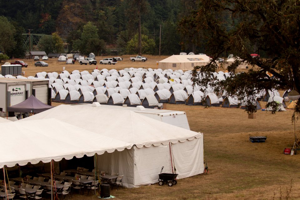 Fire Camp, Umpqua National Forest Fires, 2017