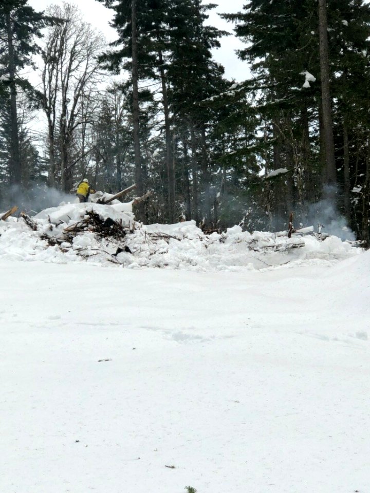 2019 02 19 Firefighters pile burning east of Bingen, WA in the Columbia River Gorge National Scenic Area. Photo by Roland Rose 3