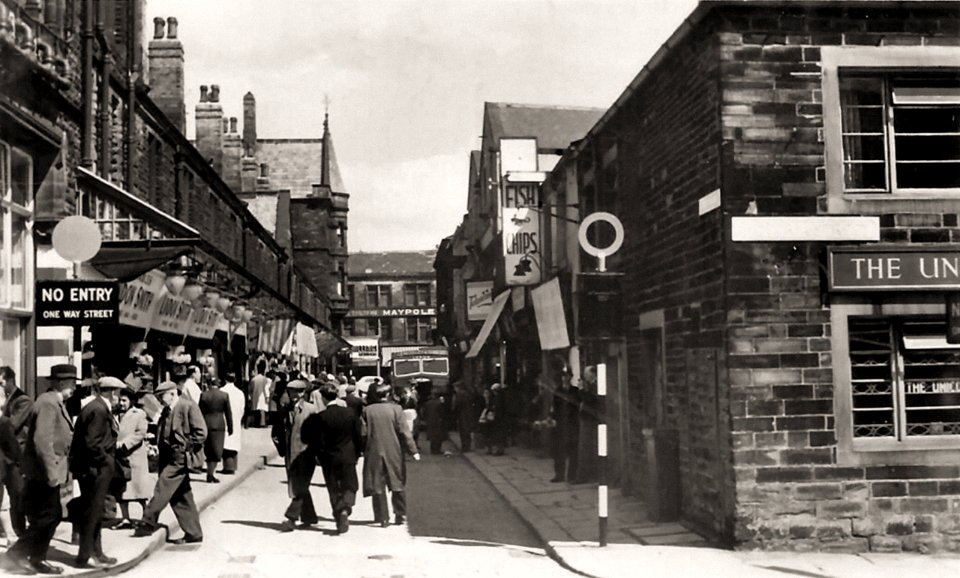 undated photograph of the Shambles, Huddersfield