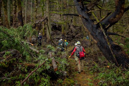 Trail crew on Herman Creek Trail, photo courtesy of Terry Hill