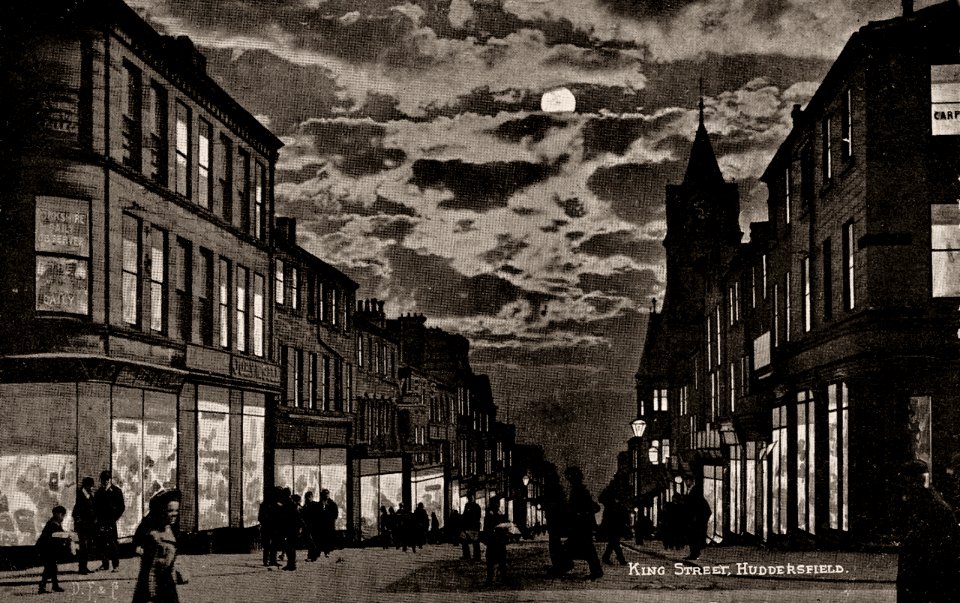 early 1900s postcard of King Street, Huddersfield