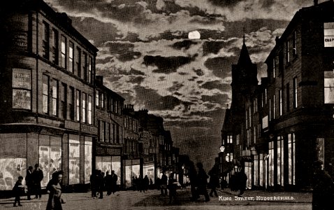 early 1900s postcard of King Street, Huddersfield