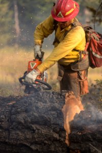 fire crew mopping up