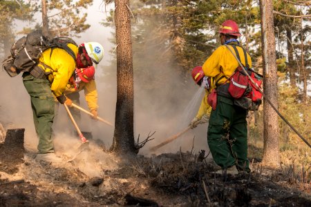 fire crew mopping up