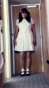 Love my white dress with my girls shoes and socks photo