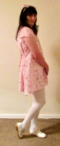Wearing my pink girls dress photo