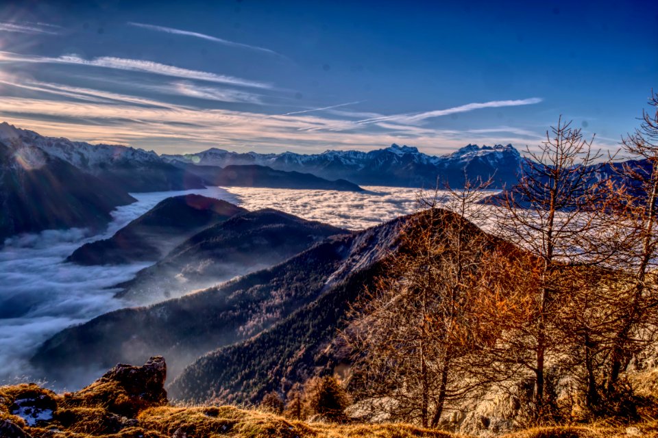 Sunset pierre à Voi  par les cretes Verbier