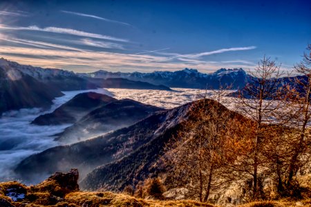 Sunset pierre à Voi  par les cretes Verbier