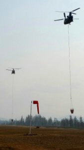Chinook Helicopters from the Oregon National Guard, supporting fire fighting efforts on the Chetco Bar Fire, September, 2017 2