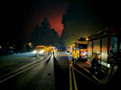 Eagle Creek Fire at night Sept 4, 2017