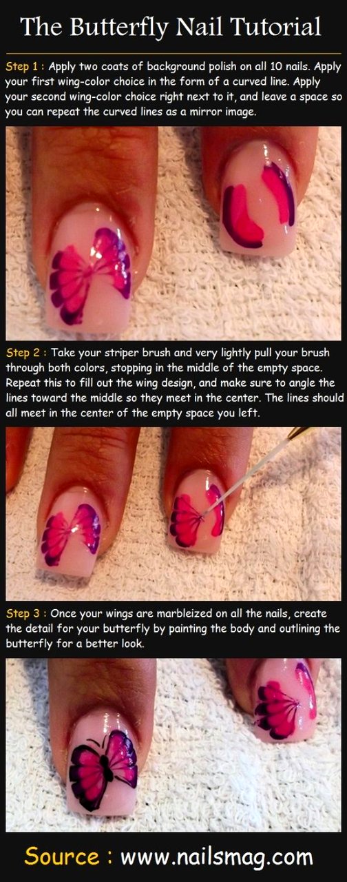 The Butterfly Nails Tutorial | beauty tutorials