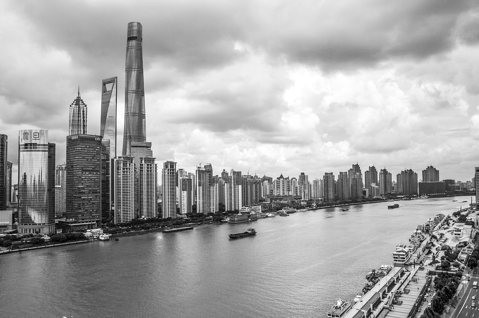 Street the scenery tall buildings