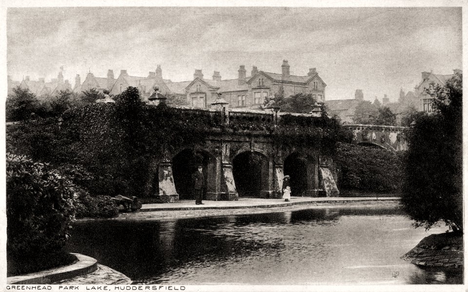 undated postcard of Greenhead Park, Huddersfield