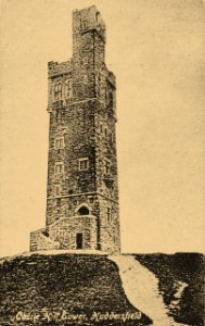 undated postcard of Victoria Tower, Castle Hill