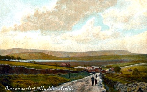 1907 postcard of Blackmoorfoot Reservoir