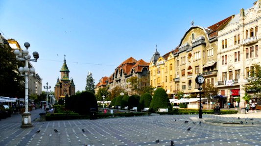 Timisoara : Piata Victoriei, dimineața