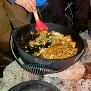 ChelanRidgeHawkWatchSnowEvent-DutchOvenCooking(2) ChelanRD-OkaWenNFbyJanet MillardUSFS 2019-10-03 photo