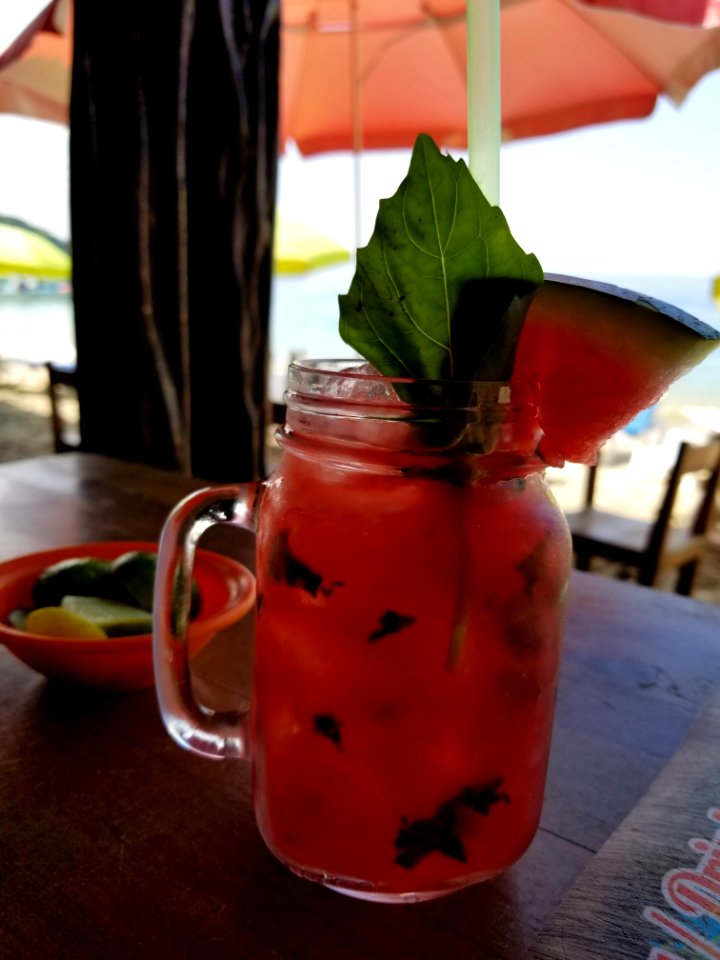 watermelon, grey goose, and ginger at Las animas