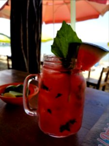 watermelon, grey goose, and ginger at Las animas
