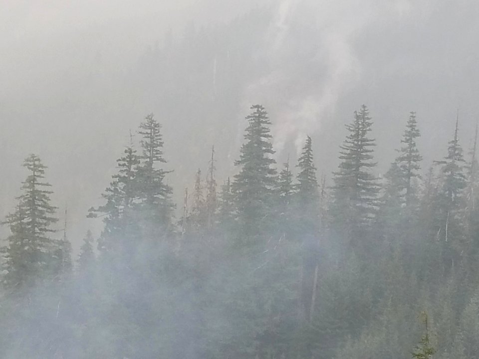 Big Hollow Fire, Smoke aloft over the Big Hollow Fire, Credit Don Strand