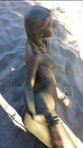 Sirene sur la plage