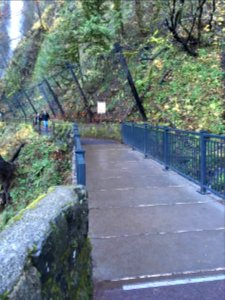 New bridge on the Larch Mountain Trail from Multnomah Falls viewing platform to the Benson Bridge, Columbia River Gorge National Scenic Area. photo