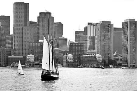 Boston new and old photo