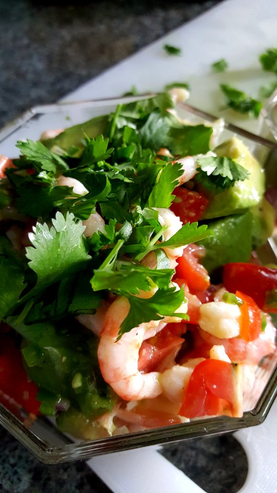 Shrimp and avocado salad