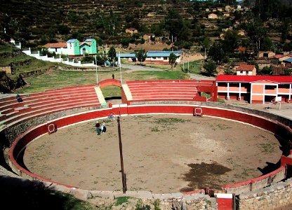 Plaza de toros vacía en Chalhuanca, Aymaraes, Apurímac, Perú photo