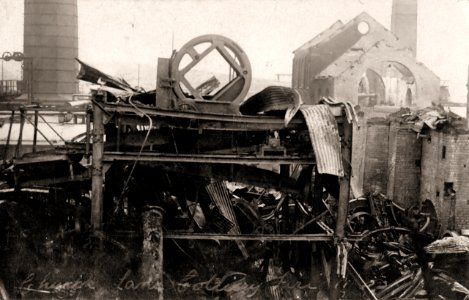 1907 photograph of the aftermath of the Church Lane Colliery fire, Dodworth