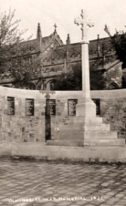 1921 photo postcard of Almondbury War Memorial