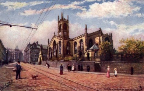 1907 postcard of Huddersfield Parish Church photo