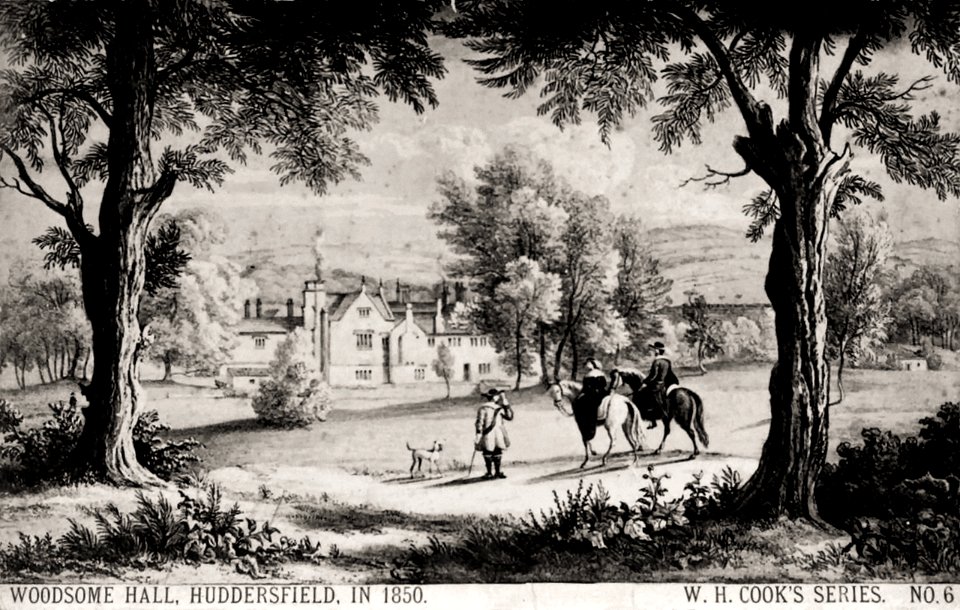 1904 postcard of Woodsome Hall in 1850