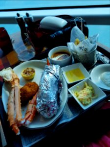 Crab lunch while cruising the glacier