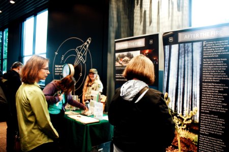 Forest Service Field Rangers at Eagle Creek Fire forum at OMSI Sept. 12 2018. photo