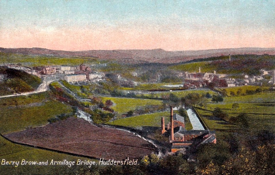 1909 postcard of Berry Brow and Armitage Bridge