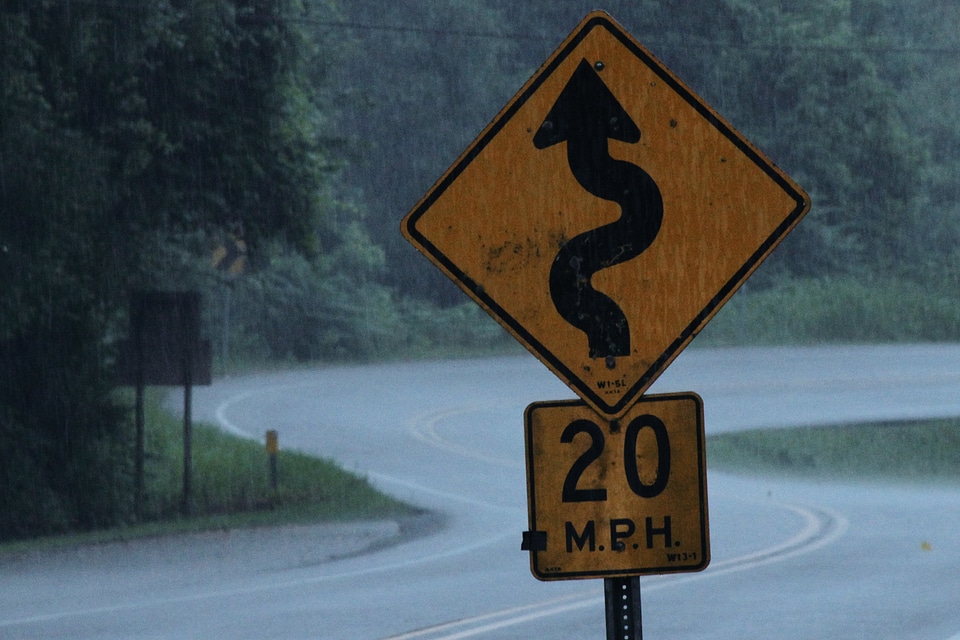 Road sign curves information
