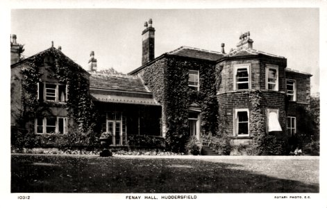 undated postcard of Fenay Hall, Huddersfield
