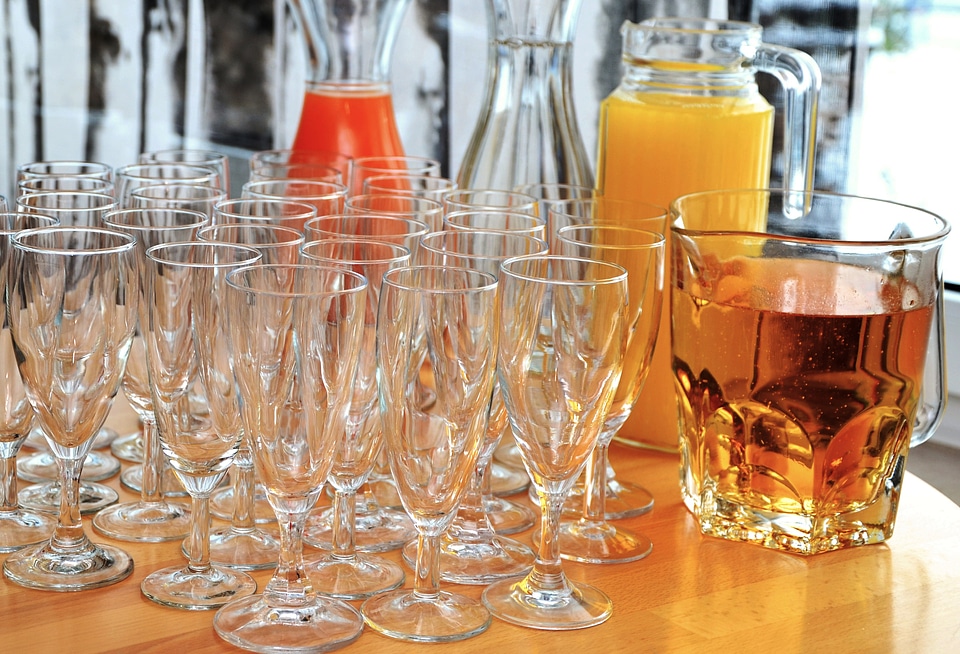 Alcohol free drink glass