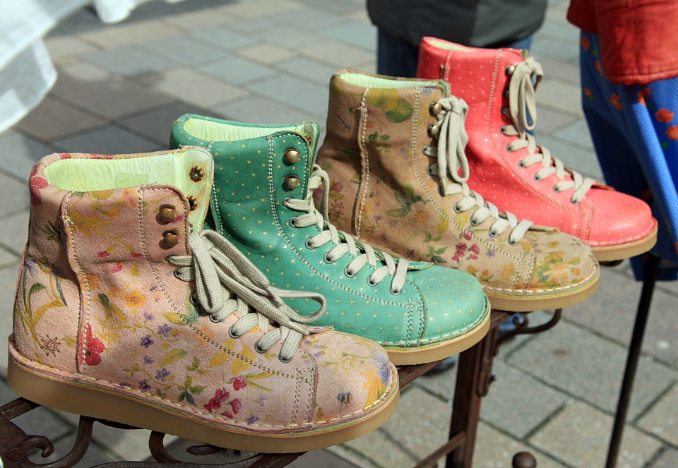 Shoes boots colorful